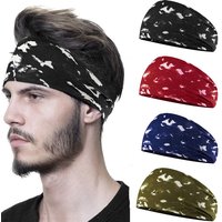 Men's Wide Edge Sports Fitness Sweat Absorbing Headband Running Cycling Outdoor Sports Sweatband