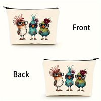 Humorous Chicken Design Cosmetic Pouch, Adorable Makeup Storage Bag Gifts for Girls And Women Festivals