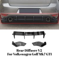 Rear Lip Spoiler Diffuser V2 for Volkswagen Golf Mk7 GTI Rear Bumper Exterior Decoration Tuning Parts Car Accessories Upgrade