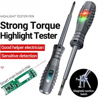 Multifunctional Electrician Test Screwdriver AC Non-contact Induction Test Pen Voltage Tester 70-600V Red Green Induction Lights