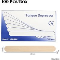 100 Pcs/Box Disposable Wood Tongue Depressor Spatula Waxing Stick Waxing Hair Removal Wax Wooden Sticks Woman Skin Care Stirrer