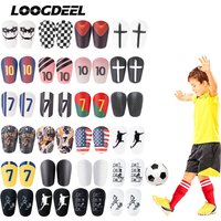 Loogdeel 1Pair Mini Football Leg Protective Board Adult Anti Slip Sport Anticollision Boys Soccer Shin Pad Legging Support Guard