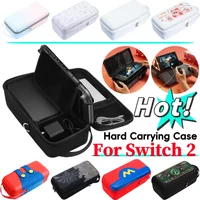 Travel Storage Bag For Nintendo Switch 2 PU+EVA Hard Carrying Case Large Capacity Protective Cover Pouch For Switch 2 Console