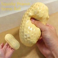 Stress Relief Peanut Squishy Ball, Soft Anti-Anxiety ADHD Sensory Fidget Toy Durable Washable Stress Ball for Adults Kids Office