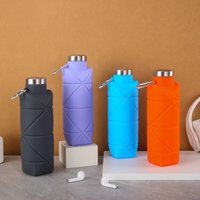 700ML Soft Water Bottle Flask Bucket Running Flask Gourde Running Silicone Water Bottle Soft Flask YDSH05