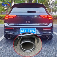 For VW Volkswagen Golf MK8 MK7.5 GTI 2020-2024 Carbon Fiber Exhaust Tip Muffler Tail Throat Decorative Cover 1PC image 4
