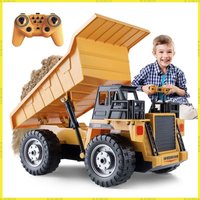2026 New 4WD Remote Control RC Alloy Dump Truck Car Engineering Vehicle Radio Control Remote Control Car Toys Children's Gifts