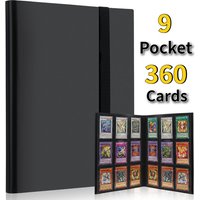 Card Binder with 9 Pocket Trading Card Album Display Binder 360 Side Loading Pocket Holder for TCG Yugioh MTG Game Card Book