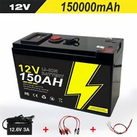 LiFePO4 12V 150Ah Lithium Polymer PO4 Deep Cycle Battery 4000+ Secondary Rechargeable Battery