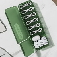Desktop Cable Management Box With Cover Dustproof Wire Charger Cord Organizer Practical Home Office Desk Tidy Storage Holder