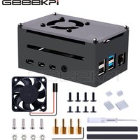 GeeekPi Raspberry Pi 4B Case Supports PoE Hat With 5V Cooling Fan