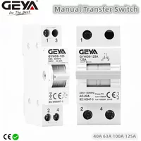 GEYA GYHO8 1P 63A 125A MTS Dual Power Manual Transfer Isolating Switch Interlock Circuit Breaker 220V~240VAC