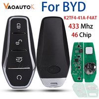 433MHz Car Smart Remote Key For BYD Qin PLUS DM-i Qin PLUS EV Yuan PLUS SONG K2TF4-F4A/F4H/F4AM/F4AT Keyless Go ID46 Chip fob