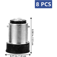 8pcs E17 to E14/B15 to E14 Light Bulb Socket Extender Adapter Base Bulb Converter Lamp Holder Screw Light Fixture