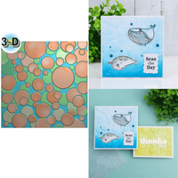 Layered Bubbles 3D Embossing Folder for Card Making & Scrapbooking - Durable Plastic, Easy Embossing - Perfect 2025 Hot