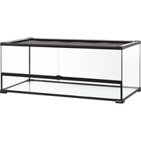 2025 REPTIZOO 34.2 Gal 129.6 L Horizontal Reptile Tank Snake Enclosure Gecko Terrarium Lizard Tank Black Glass Terrariums