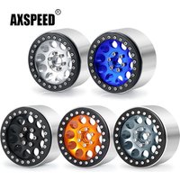 AXSPEED 4Pcs 2.2inch 35mm Widen Aluminum Beadlock Wheel Rims Hubs for Axial Wraith 90048 RR10 TRX-4 1/10 RC Crawler Car Parts