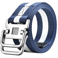 Ceinture en toile à boucle Double boucle pour hommes, pantalon Cargo pour étudiants et jeunes, version coréenne, ceinture en jean polyvalente pour femmes