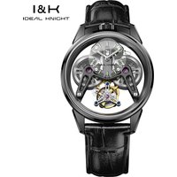 IDEAL KNIGHT 6801 Tourbillon Watch Man Automatic Mechanical Wristwatch for Men Women Original Leather Strap Waterproof