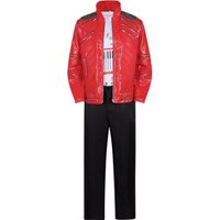 New Michael Jackson Cosplay Costume Cosplay Black Wig Prop Michael Role Play Medium Long Curly Black Hair Wig Halloween Cos Wigs