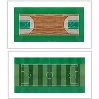 City Street View Baseplate Building Blocks 32x32Dots Road Parking Lot Football Basketball Court DIY Scene Plate Educational Gift