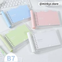 MINKYS 2026 Kawaii B7 Binder Pocket Planner Memo Pads Book Notebook Planner Yearly Daily Weekly Agenda Book School Stationery