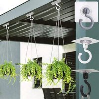 1pcs 360 Degree Rotating Self-adhesive Hook Ceiling Rotating Hook Special Strong Sticky Hook for Roof Wall and Ceiling