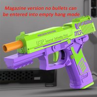 UPS Toy Gun Shell Can Be Ejected Soft Bullet Pistol Manual with Bullets Multi Color Desert Eagle Blaster for Adults Kids Boys