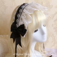 New Fashion Lace Hair Band Sweet Girls Lolita Cosplay Maid Headband Ribbon Bowknot Headdress Elegant Hair Accessories