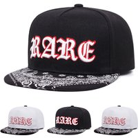 2026 New Hip Hop Hat RARE Gothic Letter Embroidered Flat Edge Hat Paisley Printed Baseball Hat Daily Casual Sunshade Hat unisex