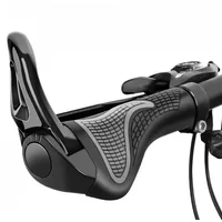 Mountain Bike Sheep Horn Sub Bike Grip Handle Shock and Dust Proof Bicycle Grip Rubber Bilateral Locking