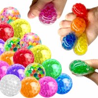 Mini Squishy Stress Balls Set 1.3-Inch Soft Stretchy Fidget Toys Stress Anxiety Relief Sensory Anti-Stress Toys for Kids Adults