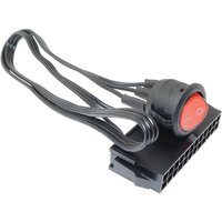 54cm Cable Copper Tin Wire 24-Pin Female ATX PSU PC Power Supply Starter Tester Start Up Jumper with ON/OFF Switch