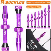 AliExpress BUCKLOS Bicycle Tubeless Rim Valves 40/44/55/60/65/80/100mm Bike Tubeless Presta Valves Aluminum Alloy Bicycle Valve Durable F/V