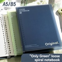 1PC Blue And Green Series 28 Sheets A5/B5 Soft PP Detachable Loose Leaf Notebook Ultra-Thin Soft Surface Notebook