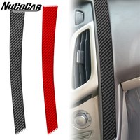 For Ford Focus MK3 2012-2018 Carbon Fiber Center multimedia side Panel Trim strip Car Accessories Interior Decorative Sticker