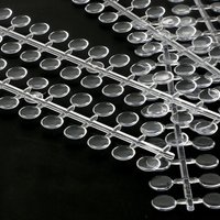 120Tips False Nail Display Tips Nail Polish Swatch Dots Round Transparent Display Chart Training Nail Practicing Card Tool