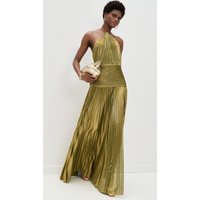 Women Off Shoulder Halter Corset Dress Ruched High Slit Sexy Long Gown Cocktail Party Prom Guest Dress