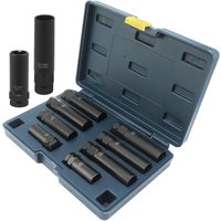 8 Piece Spline Lug Nut Socket Set, SAE & Metric Wheel Lock Removal Kit for Removing Spline and Hex Style Aftermarket Lug Nuts image 3