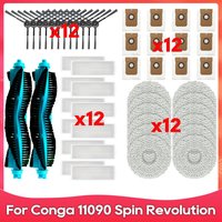 Fit For ( Conga 11090 Spin Revolution ) Roller Side Brush Filter Mop Dust Bag Robot Vacuums Replacement Spare Part Accessories