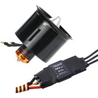 QX-MOTOR 70mm EDF 12 Blades Ducted Fan With QF 2827 2600kv 1800kv Brushless Motor with 80A 60A ESC For RC Jet plane Parts