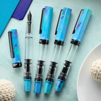TWSBI ECO Limited Edition Pen Universe Blue Black Piston Ink Practice Transparent Calligraphy Notebook Writing Gift Stationery