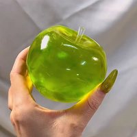 Squishy Green Apple Stress Ball Soft Fidget Sensory Toy for ADHD Autism Slow Rebound Squeeze Toy for Adults Kids Christmas Gifts