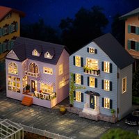 DIY Wooden Doll Houses Mini Assembly Handmade Small House Creative Scene Decoration DollHouse For Toys Birthday Gifts