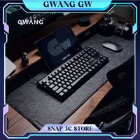 GWANG Large Felt Cork Desk Mat Non-slip Mousepad Grey Black Oversized Keyboard Pad Thickened Office Laptop Table Protector Mat
