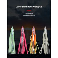 ZYZHE 8/10/12CM Soft Squid Skirts Luminous Sea Fishing Octopus Fakebait Tuna Fishing Lure Bionic Squid Bait Boat Fishing Tackle
