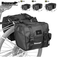 Rhinowalk Bicycle Side Pannier Bag 22-50L With Rain Cover Bike Rear Rack Trunk Luggage Saddle Bag Cycling Travel MTB Accessories