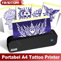 A4 Portable Bluetooth Tattoo Printer Wireless Tattoo Stencil Transfer Maker Suitable for Artists Beginners Supports Phones or PC