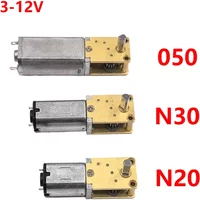 Micro Mini 050 N30 N20 Worm Gear Motor DC3V-12V 6V 9V Slow Speed Reduction All Metal Gearbox Engine Right Angle Output Shaft
