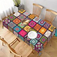 AliExpress Mandala Bohemian Cycle Colorful Table Cloth Rectangle Polyster Boho Tablecloth Festival Holiday Party Tablecover Home Decoration